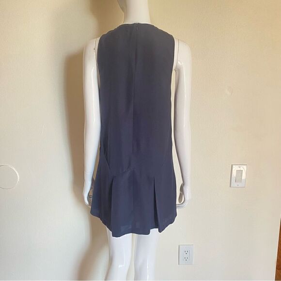 Finders Keepers Navy Mini Shift Dress with Tennis Style Pleated Skirt Size XS - Picture 8 of 12